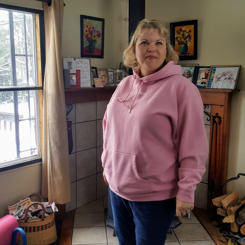 GLOSSIER ORIGINAL PINK HOODIE!!